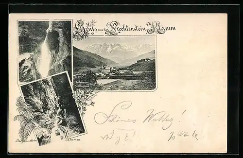 AK St. Johann im Pongau, Liechtenstein-Klamm, Blick in d. Klamm