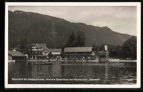 AK Steindorf am Ossiachersee, Webers Strandbad und Restaurant Seewirt