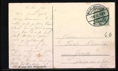 AK Wilhelmshaven, Kriegsschiffe im Hafen