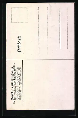 Künstler-AK Deutscher Luftflotten-Verein, Bildnis von Graf Zeppelin