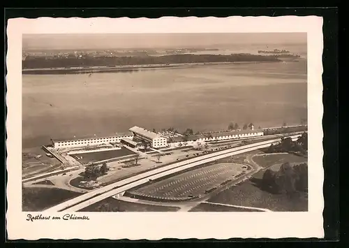 AK Rasthaus am Chiemsee aus der Vogelschau