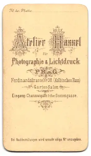 Fotografie Atelier Hassel, Prag, Ferdinandstr. 38 Eingang Charavatgasse, Bürgerlicher Herr mit Schnurrbart