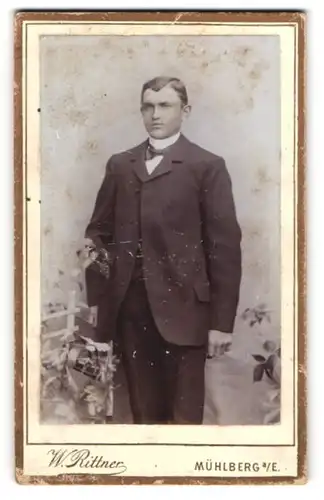 Fotografie W. Rittner, Mühlberg a. E., Herr Ernst Freiberg, Mühlenbesitzer aus Klingenhain