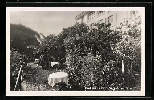 AK Neggio bei Lugano, Kurhaus Pension Neggio, Gartenpartie