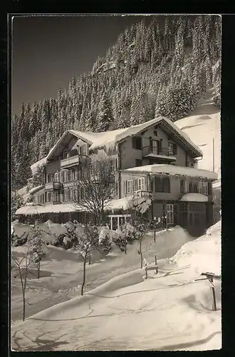 AK Adelboden, Hotel Edelweiss im Schnee