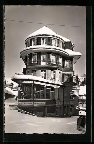 AK Adelboden, Hotel Victoria im Schnee