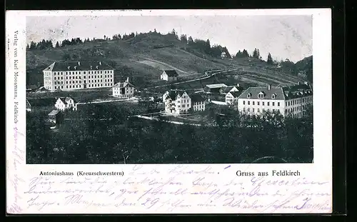 AK Feldkirch, Blick auf das Antoniushaus der Kreuzschwestern