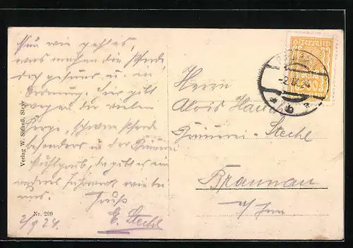 AK Bad Hall, Strassenpartie mit Theater