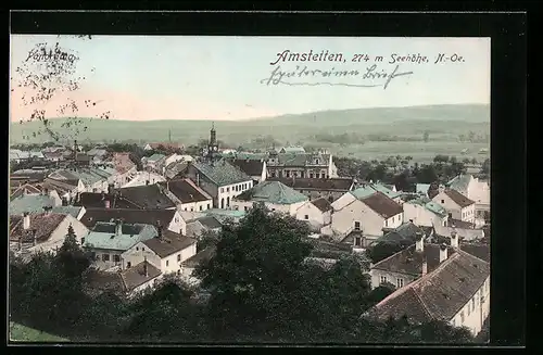AK Amstetten, Panoramablick über den Ort