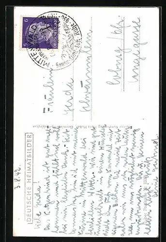 AK Mittenwald, Lautersee, Seeheim gegen Karwendel