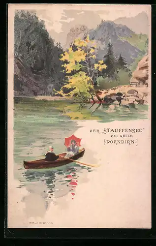 Künstler-AK Dornbirn, Der Stauffensee bei Gütle