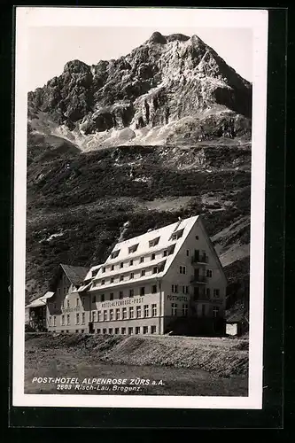 AK Zürs a. A., Post-Hotel Alpenrose