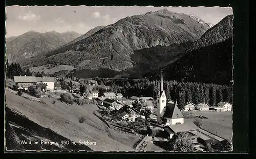 AK Wald im Pinzgau, Gesamtansicht mit Bergpanorama