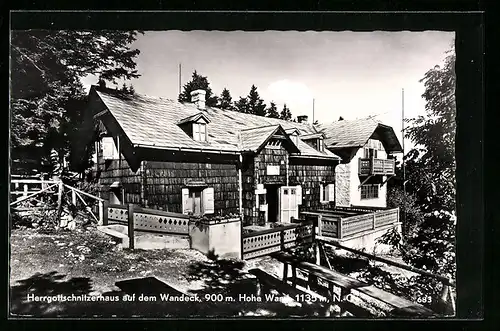 AK Hohe Wand, Herrgottschnitzerhaus auf dem Wandeck