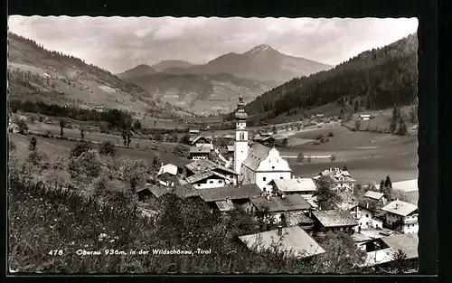 AK Oberau in der Wildschönau, Teilansicht mit Kirche