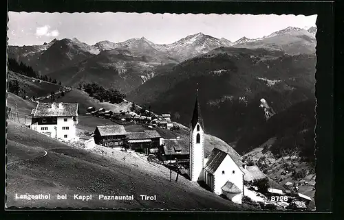 AK Langesthei /Paznauntal, Panorama mit Kirche