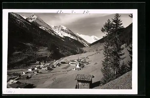 AK Lanersbach /Zillertal, Teilansicht gegen die Gletscher