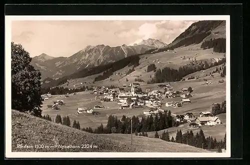 AK Riezlern, Ortsansicht mit Nebelhorn