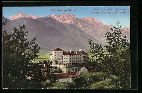AK Innsbruck, Schloss Amras und Bettelwurfspitzen