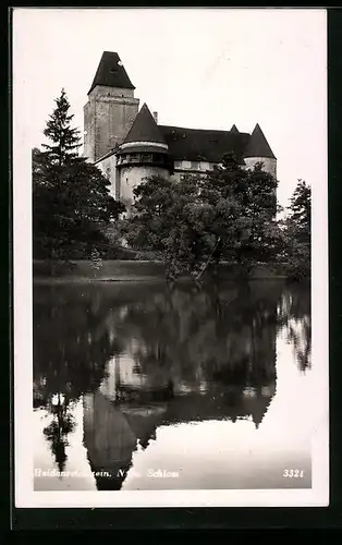 AK Heidenreichstein, Blick auf das Schloss über das Wasser