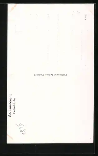 AK St. Lambrecht, das Innere der Peterskirche