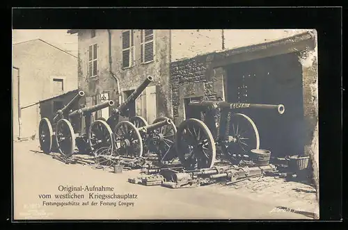 AK Festungsgeschütze auf der Festung Longwy, Artillerie