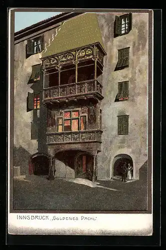 Künstler-AK Zeno Diemer: Innsbruck, Haus Goldenes Dachl