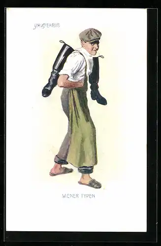 Lithographie Wien, Schusterbub, Wiener Typen