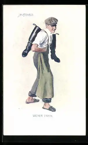 Lithographie Wien, Schusterbub, Wiener Typen