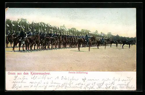 AK Parade-Aufstellung beim Kaisermanöver