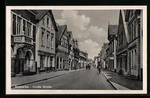 AK Bramsche, Grosse Strasse mit Conditorei-Cafe