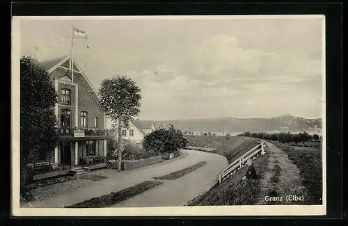 AK Cranz /Elbe, Gasthaus zur schönen Aussicht