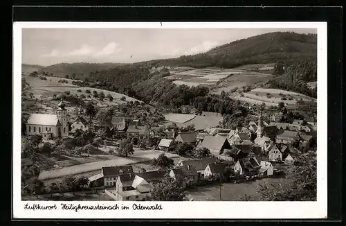 AK Heiligkreuzsteinach i. Odw., Luftaufnahme des Kurortes