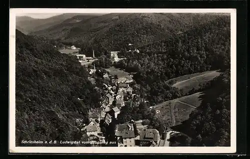 AK Schriesheim a. d. B., Ludwigstal vom Flugzeug aus