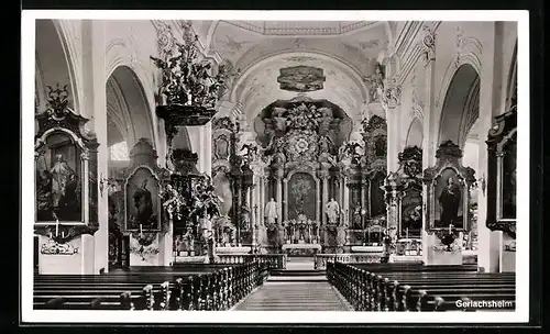 AK Gerlachsheim, Innenansicht einer Kirche