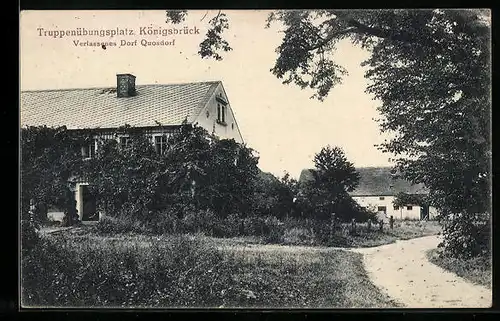 AK Königsbrück, Truppenübungsplatz, Verlassenes Dorf Quosdorf