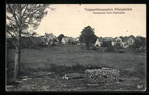 AK Königsbrück, Truppenübungsplatz, Verlassenes Dorf Otterschütz