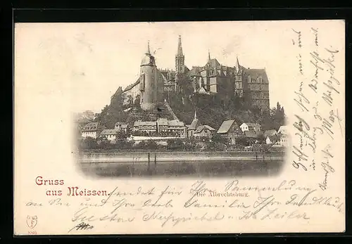 AK Meissen, Elbpartie mit der Albrechtsburg