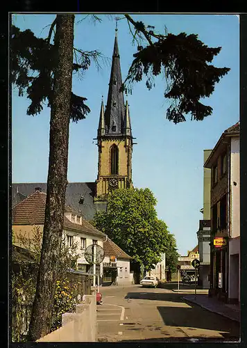 AK Viernheim /Hessen, Strasse zur Apostelkirche