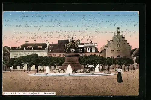 AK Landau i. Pfalz, Max Josephs-Platz, Nordseite