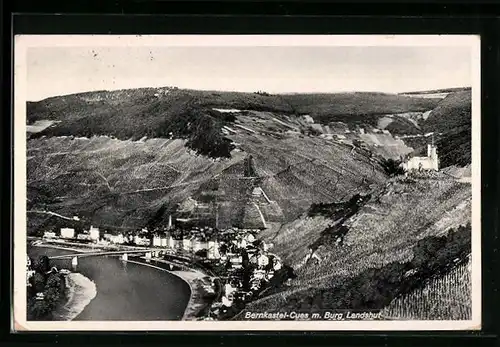 AK Berncastel-Cues, Teilansicht mit Burg Landshut