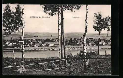 AK Luchau b. Glasshütte, Blick auf Oberdorf