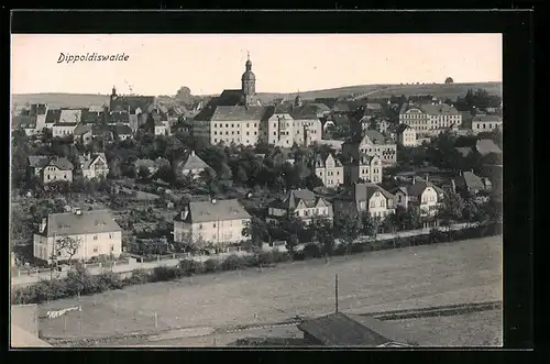 AK Dippoldiswalde, Ortsansicht mit Umgebung