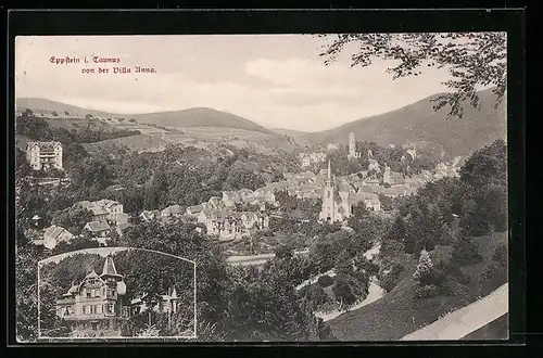AK Eppstein / Taunus, Hotel-Pension Villa Unna, Ortsansicht von der Villa aus