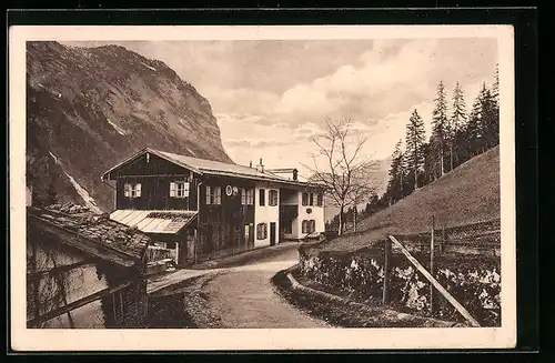 AK Ramsau b. Berchtesgaden, Gasthaus u. Pension Schwarzbachwacht