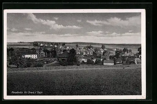 AK Reudnitz /Kr. Greiz, Ortsansicht mit Umgebung