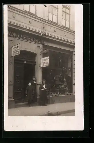 Foto-AK Mühlhausen /Thür., Blumenhalle Otto Ahr, Strasse Steinweg 71