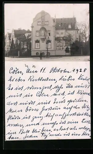 Foto-AK Köln-Marienburg, Villa am Bayenthalgürtel