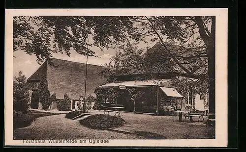 AK Eutin, Gasthof Wüstenfelde am Ugleisee, Gartenansicht