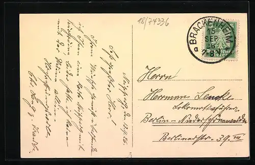 AK Neipperg, Gasthaus zur Traube C. Lang, Ortsansicht aus der Vogelschau